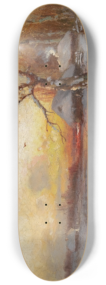 Julius Sergius Klever - Winter Sunset 8.25 inch art skate deck