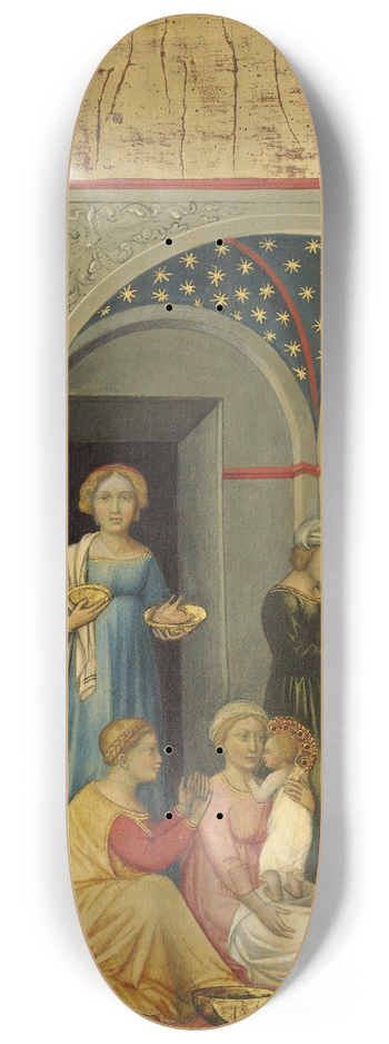 Andrea di Bartolo - The Nativity of the Virgin 8.25 inch art skate deck