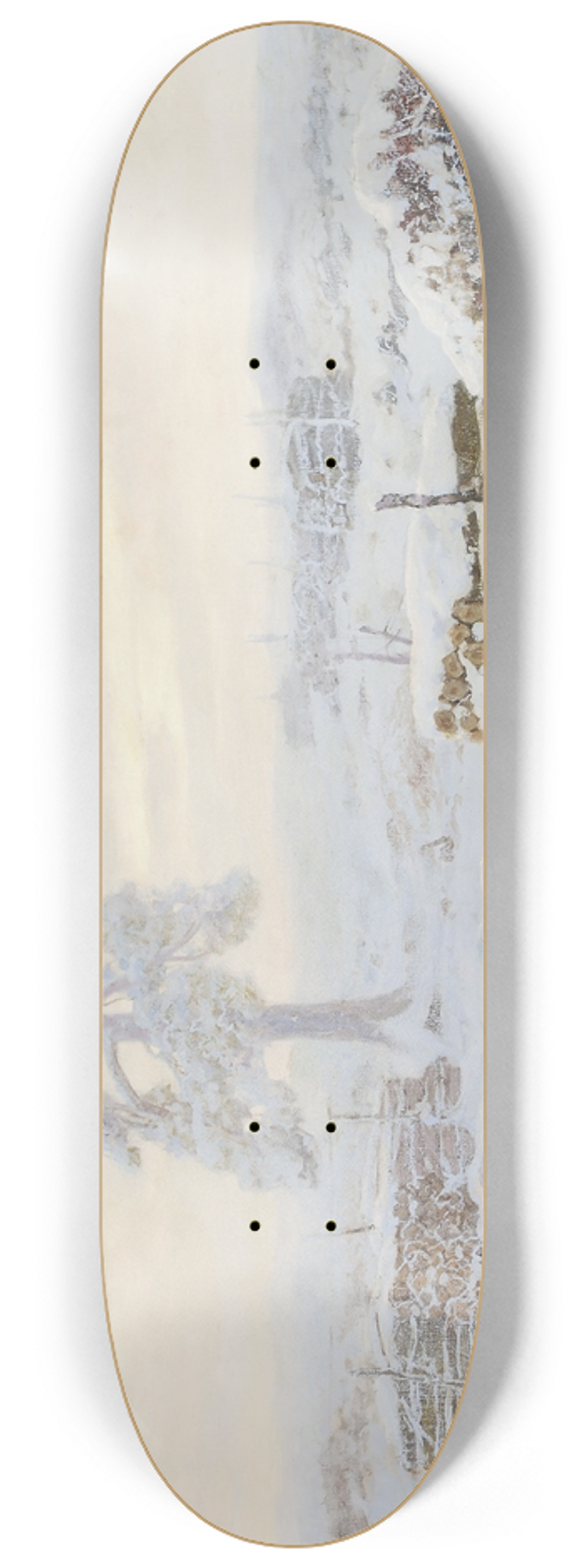 Jzef Rapacki - Winter landscape 8.25 inch art skate deck
