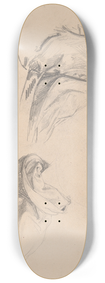 Jzef Simmler - Drapery studies 8.25 inch art skate deck