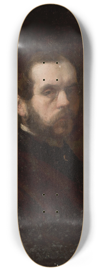 Jzef Simmler - Portrait of a man 8.25 inch art skate deck