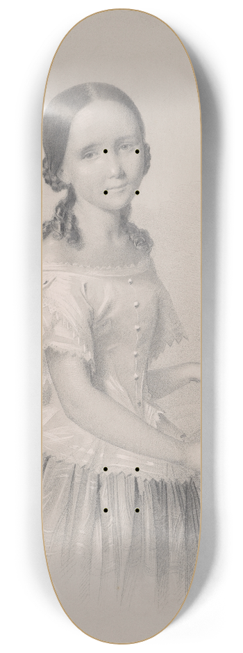 Jzef Simmler - Portrait of Franciszka Woowska, sister of the mother of Feliks Jasieski 8.25 inch art skate deck