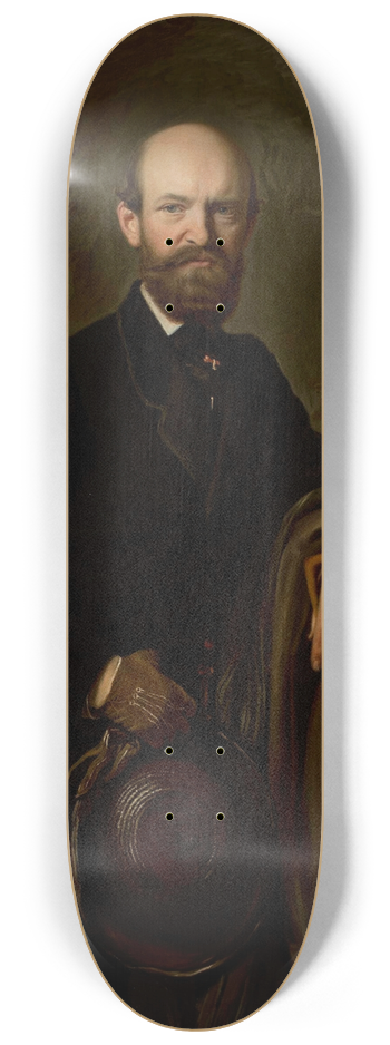 Jzef Simmler - Portrait of Jan Reszke 8.25 inch art skate deck