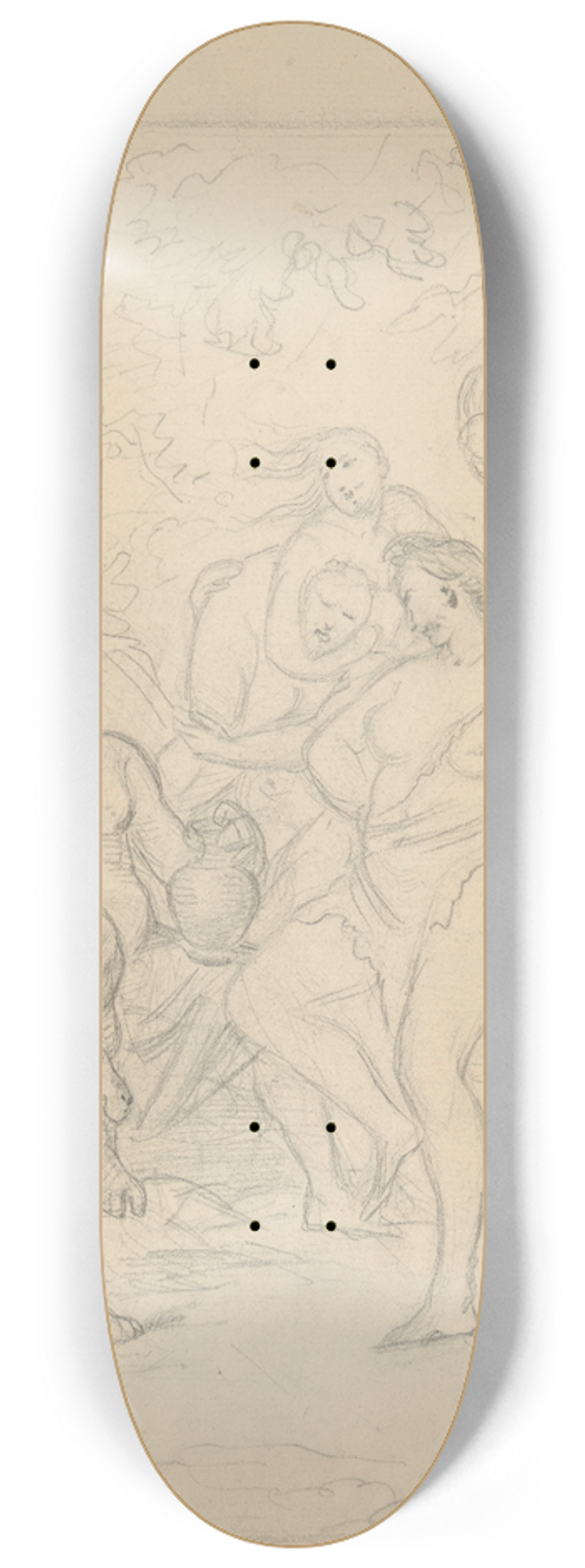 Jzef Simmler - St. Casimir  drawing according to the engraving by Franciszek Wacaw Balcewicz of 1749 8.25 inch art skate deck