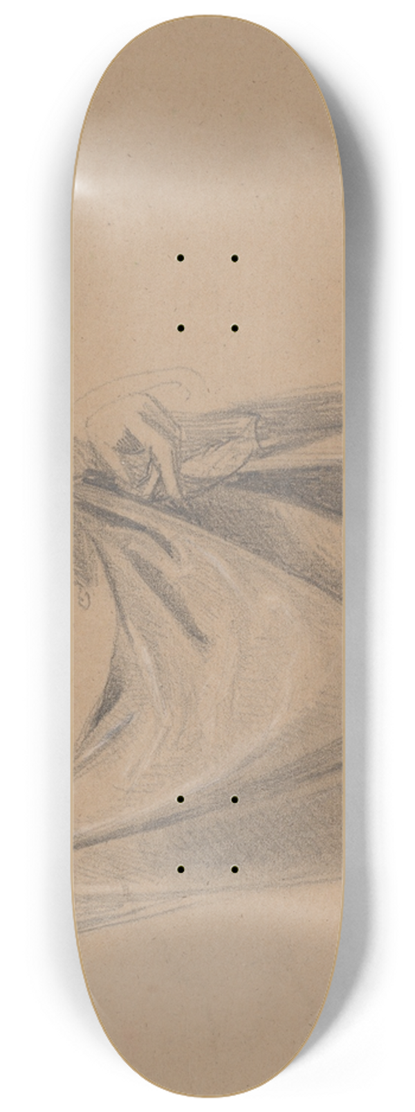 Jzef Simmler - Studium fragmentu szaty ksicia Jana Finlandzkiego do obrazu Katarzyna Jagiellonka w wizieniu w Gripsholmie 8.25 inch art skate deck