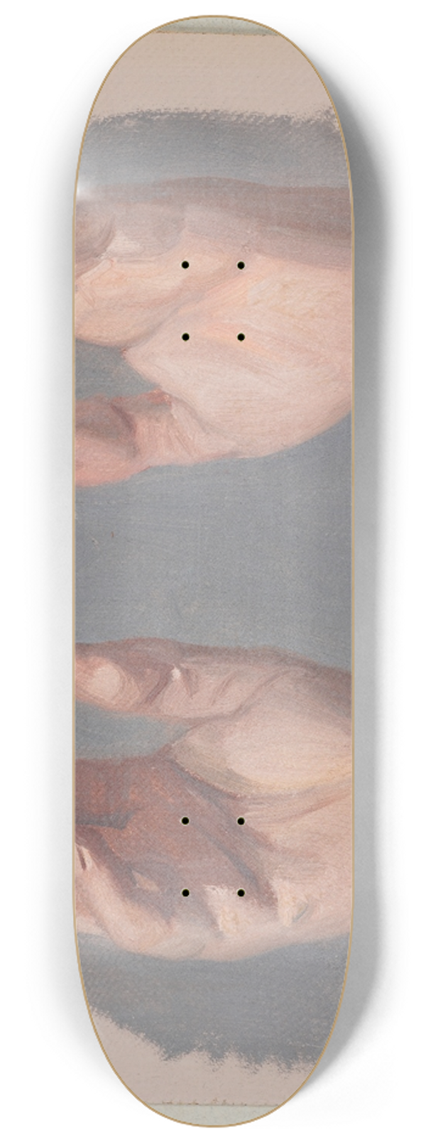 Jzef Simmler - Study (I) of Both Hands of the Bishop to the Painting The Oath of Queen Jadwiga 8.25 inch art skate deck