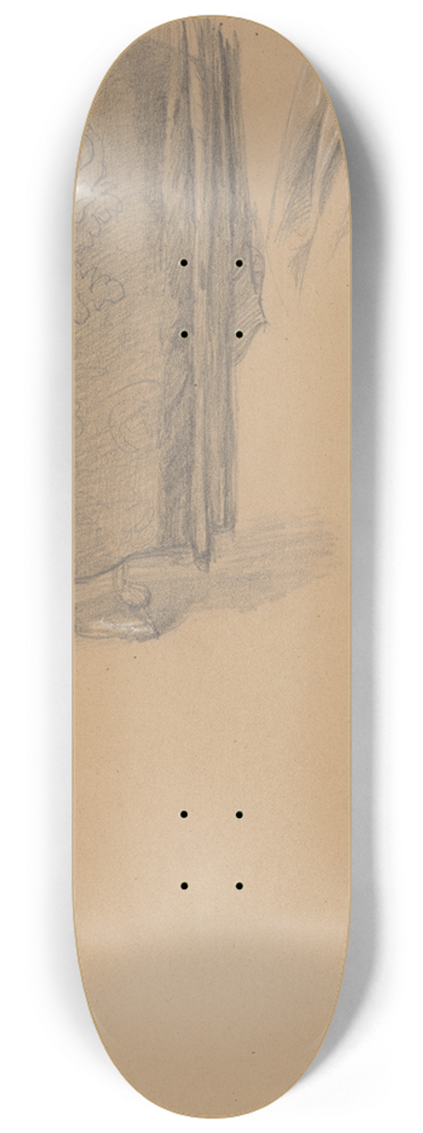 Jzef Simmler - Study of robes of Jako of Tczyn) for the painting Queens Jadwigas Oath 8.25 inch art skate deck
