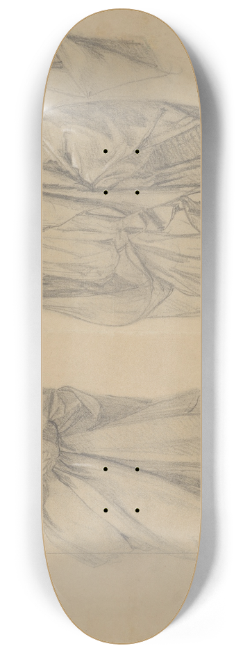 Jzef Simmler - Study of robes of the high priest and the man in turban to the painting Martyrdom of St. Matthias 8.25 inch art skate deck