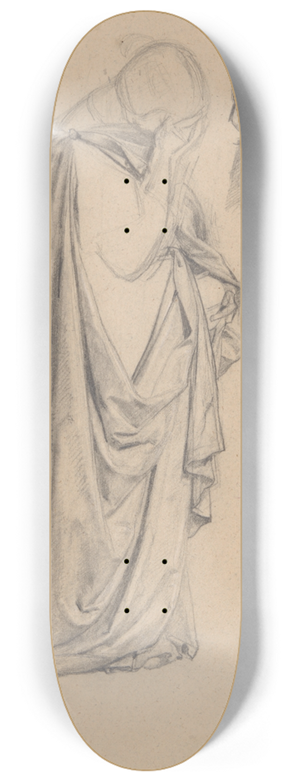 Jzef Simmler - Study of the figure of Mary Magdalene to the painting Three Marys 8.25 inch art skate deck