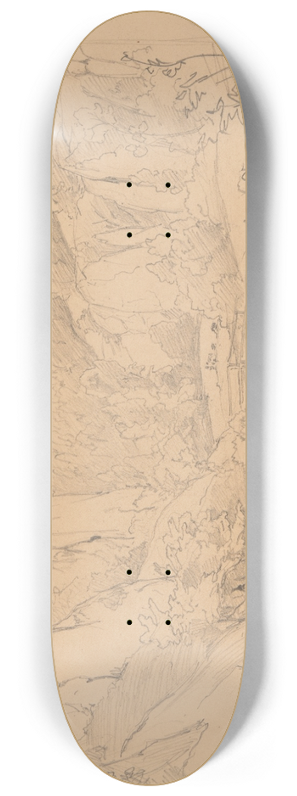 Jzef Simmler - View of the Prdnik Valley near Ojcw 8.25 inch art skate deck