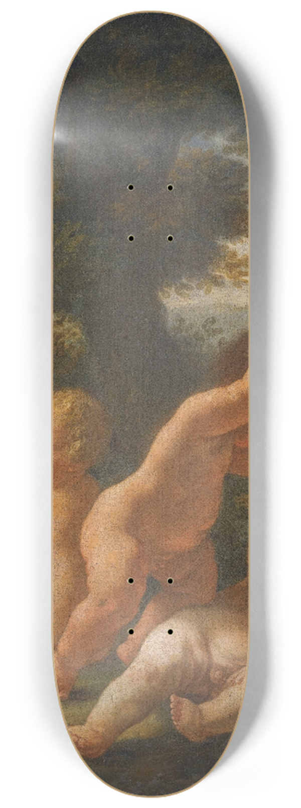 Karel krta - Four Putti Playing In A Landscape 8.25 inch art skate deck