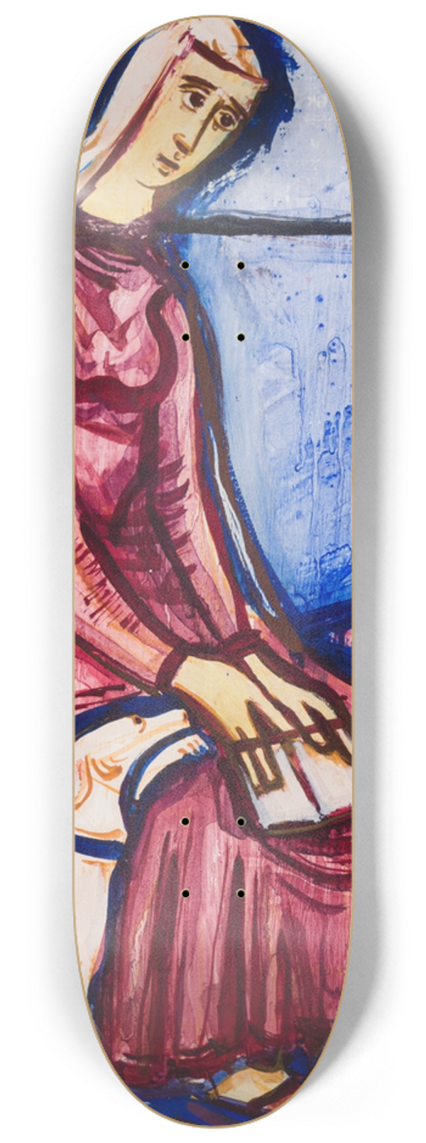 Karin Luts - Stained glass design II 8.25 inch art skate deck