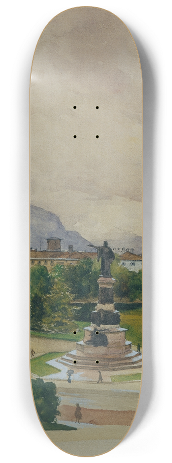 Karl Friedrich Gsur - Danteplatz in Trient 8.25 inch art skate deck