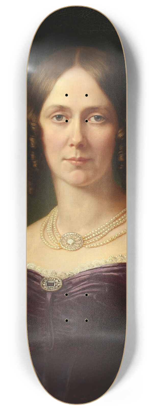 Karl Jakob Theodor Leybold - Portrt der Pauline Freifrau von Koenig-Warthausen 8.25 inch art skate deck