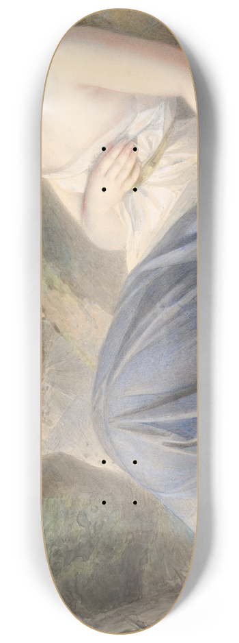 Karl Joseph Aloys Agricola - Psyche Asleep in a Landscape 8.25 inch art skate deck