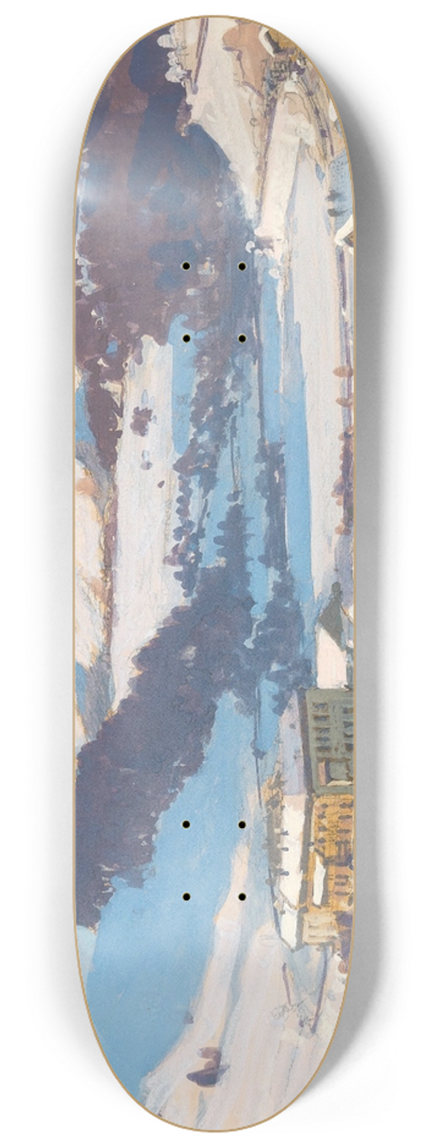 Karl Ludwig Prinz - Wienerbruck and tscher mountain at snow, 8.25 inch art skate deck