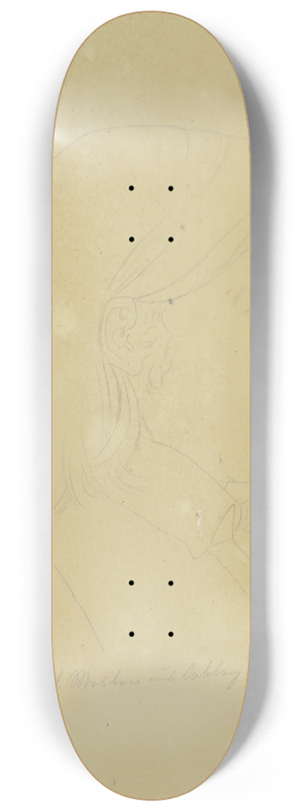 Karl Sandhaas - Bildnis des Malers Carl Mosler aus Koblenz 8.25 inch art skate deck