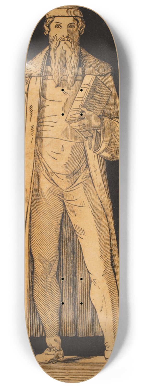 Andreas Flinch - Johannes Guttenberg 8.25 inch art skate deck
