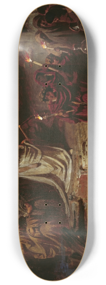Karl Theodor von Piloty - Nero on the ruins of Rome 8.25 inch art skate deck
