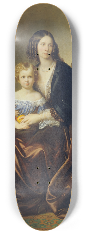 Karl von Blaas - Leonie Grfin Lanckoroska, geb. Grfin Potocka, mit ihrem Sohn Karl 8.25 inch art skate deck