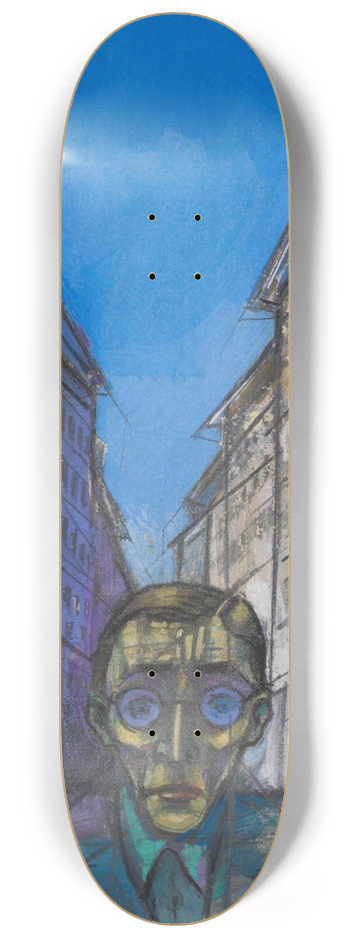 Karl Wiener - Augustsonntag (Selbstbildnis) 8.25 inch art skate deck