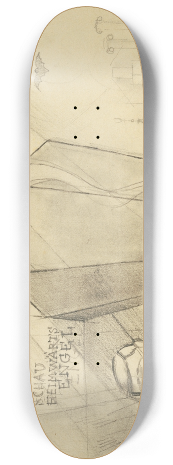 Karl Wiener - Das begrabene Leben 8.25 inch art skate deck