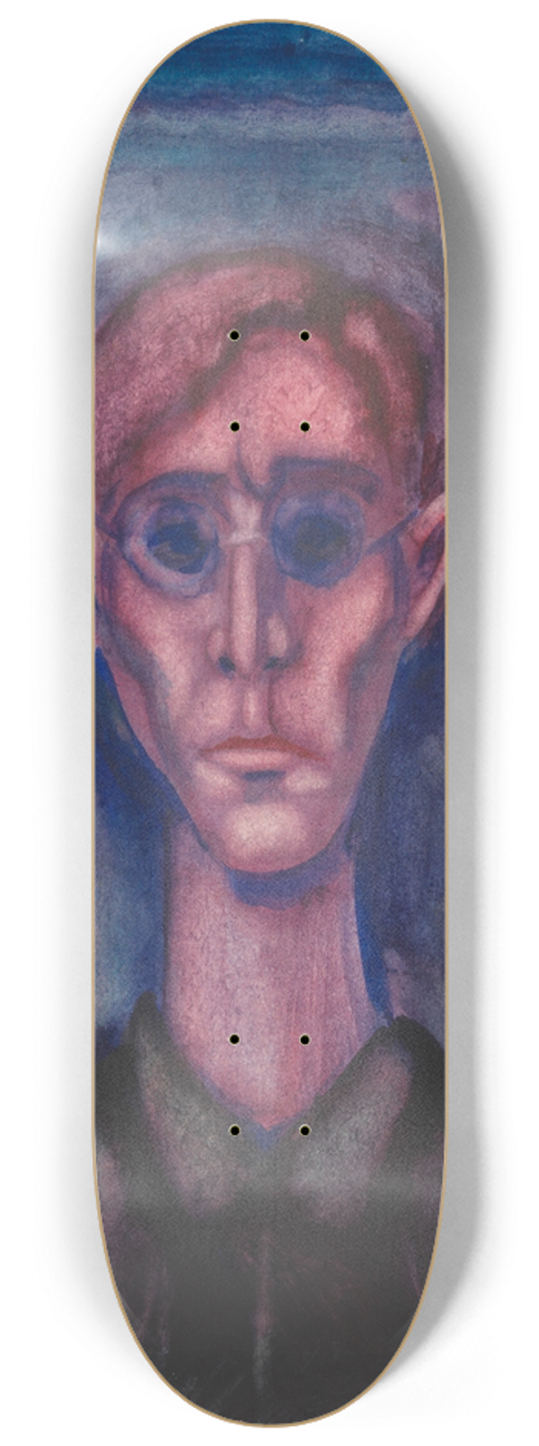 Karl Wiener - Depression, Selbstportrt 8.25 inch art skate deck