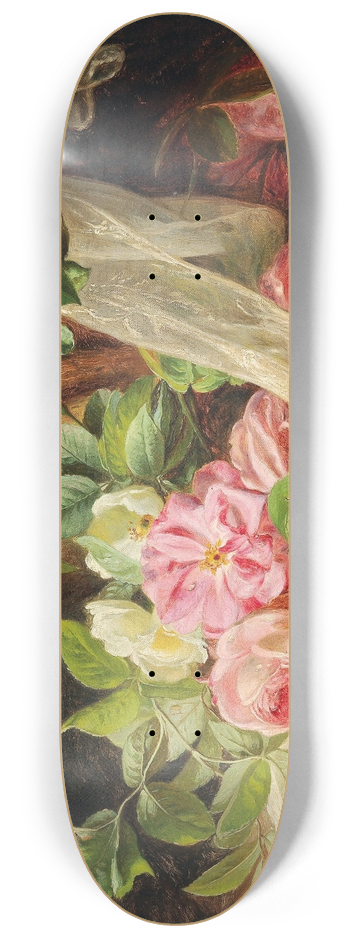 Andreas Lach - Still Life With Roses On A Forest Floor 8.25 inch art skate deck