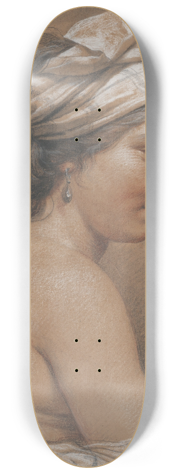 Adlade Labille-Guiard - Study of a Seated Woman Seen from Behind (Marie-Gabrielle Capet) 8.25 inch art skate deck