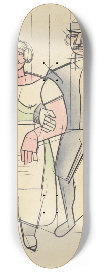 Karl Wiener - Ohne Titel (Frau und Mann ) 8.25 inch art skate deck