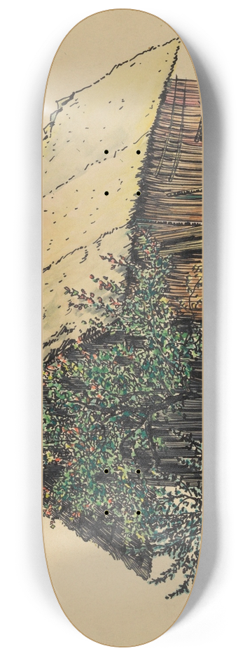 Karl Wiener - Ohne Titel (Holzscheune) 8.25 inch art skate deck