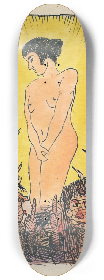 Karl Wiener - Ohne Titel (nackte Frauenfigur) 8.25 inch art skate deck