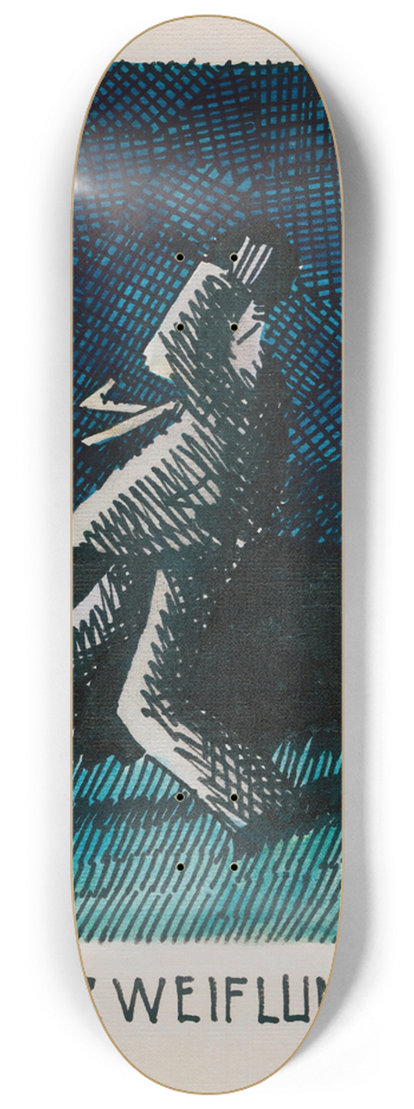 Karl Wiener - Verzweiflung 8.25 inch art skate deck