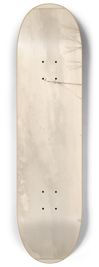 Andreas Schelfhout - Winterlandschap met bevroren meer 8.25 inch art skate deck