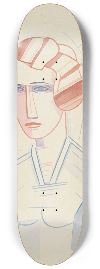 Karl Wiener - Weibliches Portrt 8.25 inch art skate deck