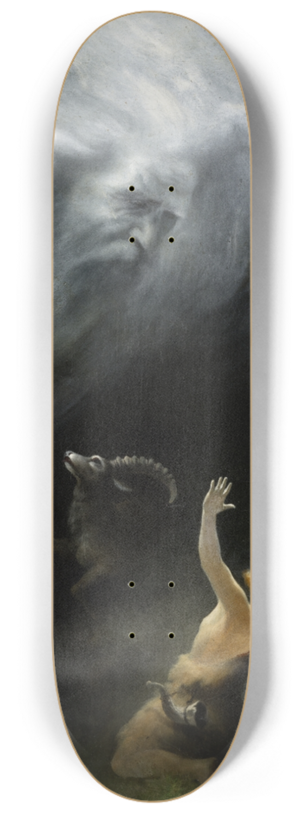Karl Wilhelm Diefenbach - Thou Shalt Not Kill 8.25 inch art skate deck