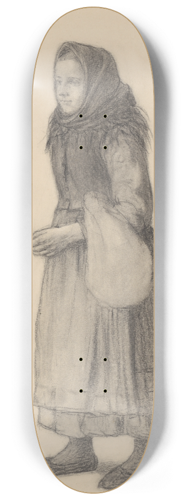 Karol Miloslav Lehotsk - Dieva s batkom 8.25 inch art skate deck