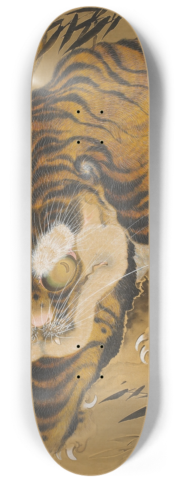 Katayama Ykoku - Tiger Emerging from Bamboo 8.25 inch art skate deck