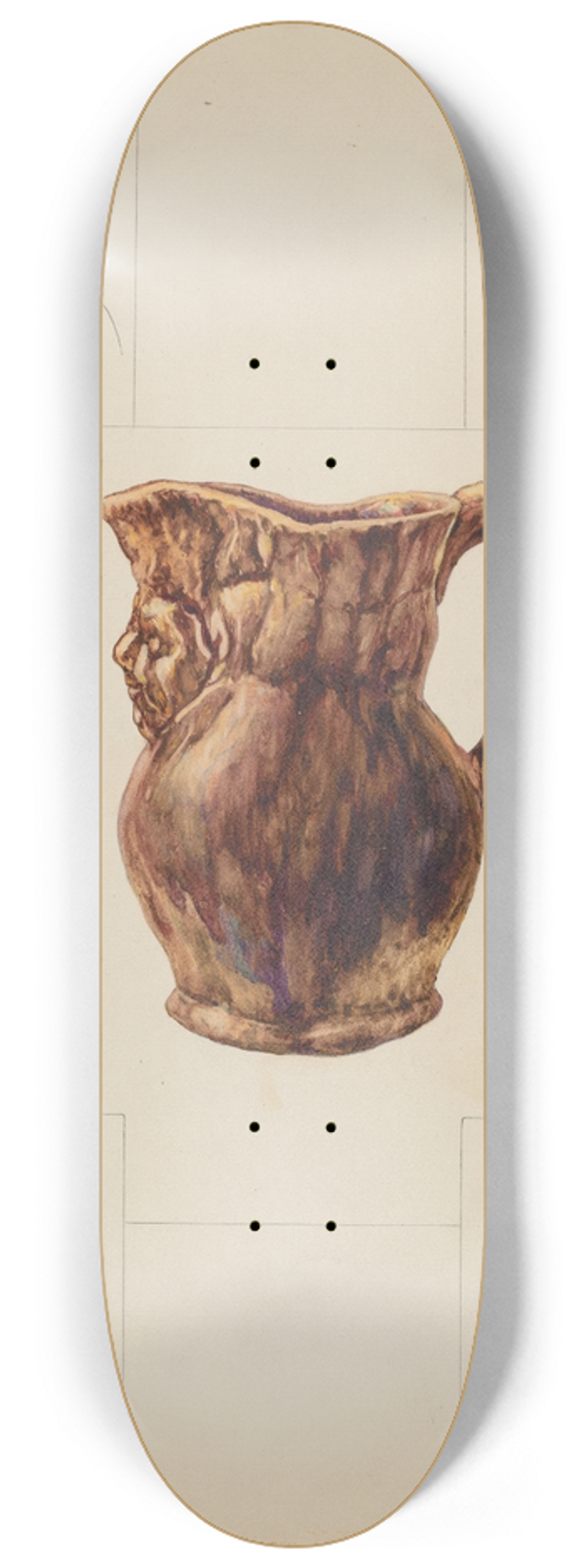 Katharine Merrill - Toby Pottery Jug 8.25 inch art skate deck