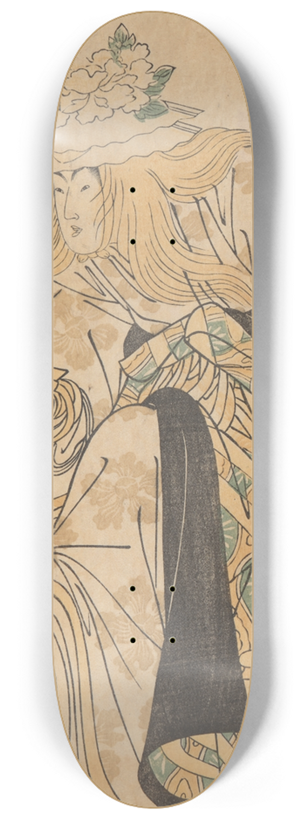 Katsukawa Shun'ei - An Actor, Segawa Kikijuro as Yechigo Gishi, Dancer 8.25 inch art skate deck