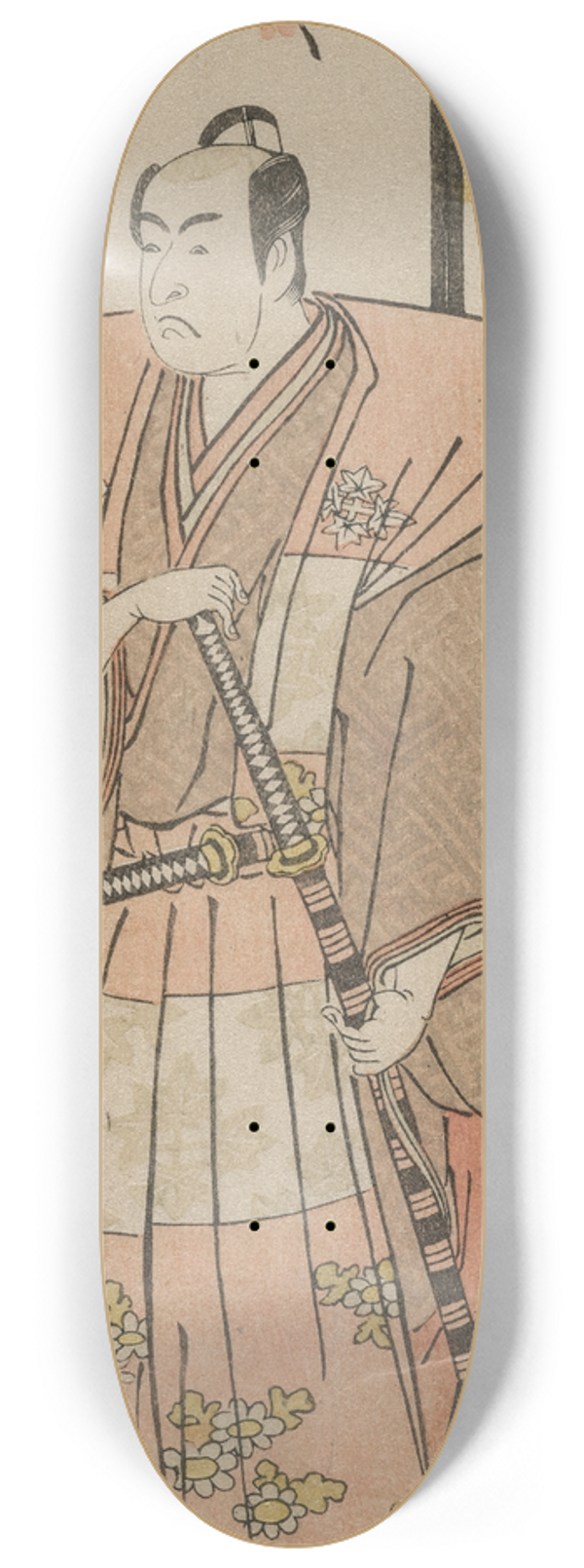 Katsukawa Shunk - Ichikawa Monnosuke II as a Lord in Formal Dress 8.25 inch art skate deck