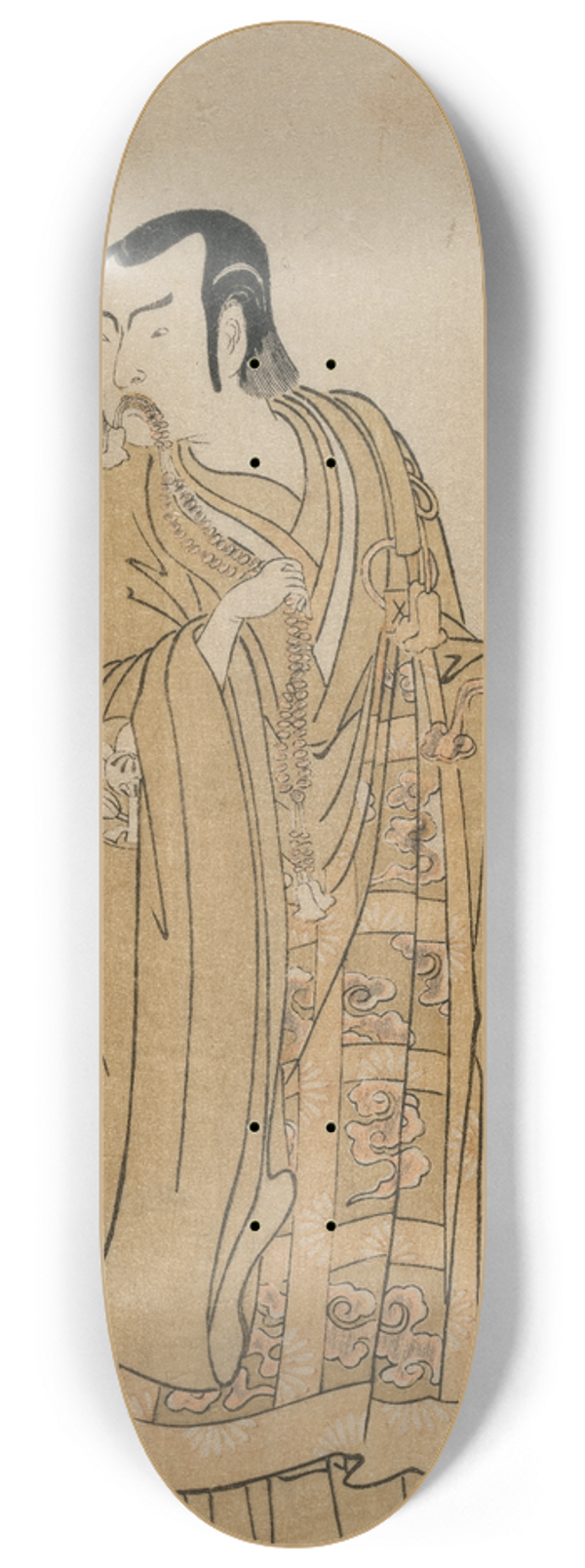 Katsukawa Shunsh - Ichimura Uzaemon IX as a Priest Beside a Stream 8.25 inch art skate deck