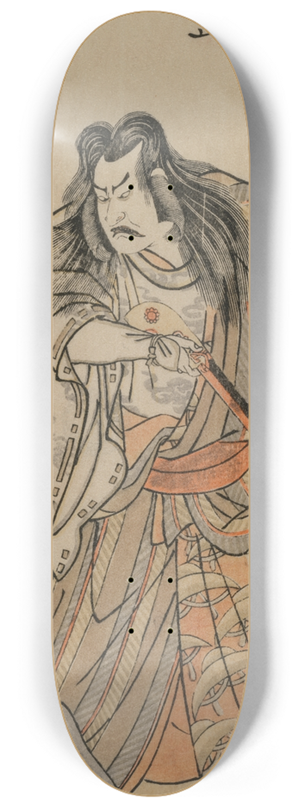 Katsukawa Shunsh - Nakajima Kanzaemon as a Lord Disguised as a Hunter with a Rifle 8.25 inch art skate deck