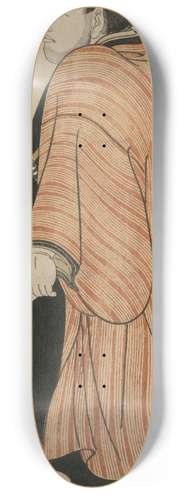 Katsukawa Shunsh - Tanikaze Kajinosuke of Edo, the Best Wrestler in Japan 8.25 inch art skate deck
