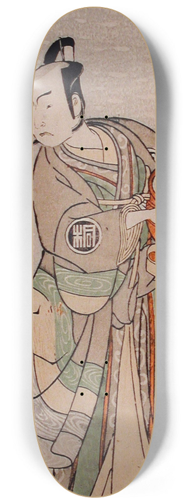 Katsukawa Shunsh - The Actor Arashi Sangor II as It Kuro Disguised as Banta in the Play Izu Goyomi Shibai no Ganjitsu 8.25 inch art skate deck