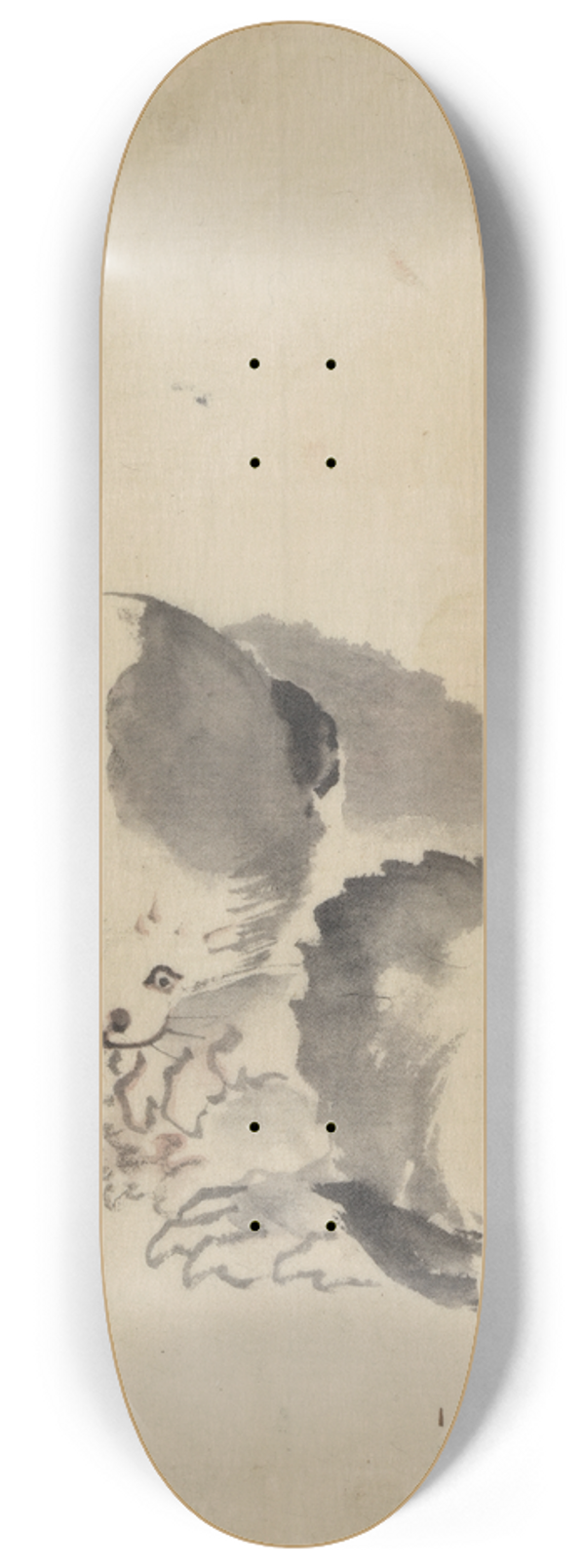 Katsushika Hokusai - A cat cleaning its claws 8.25 inch art skate deck