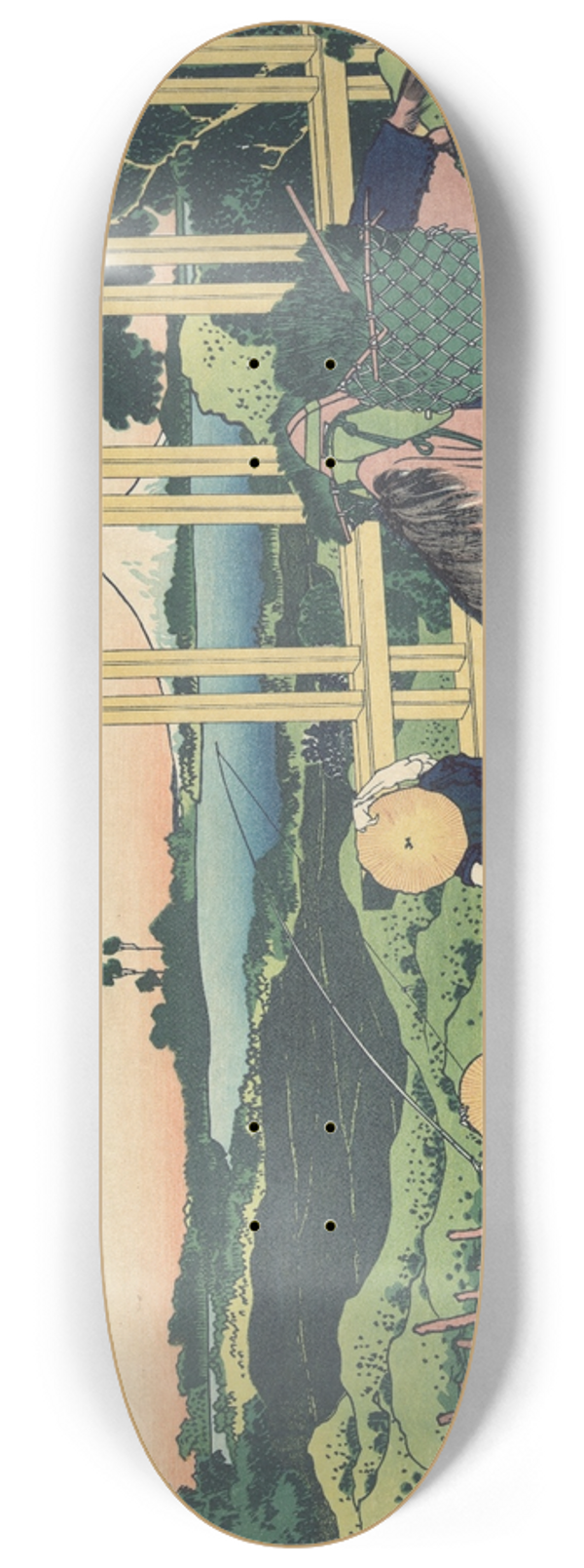 Katsushika Hokusai - Bush senju 8.25 inch art skate deck