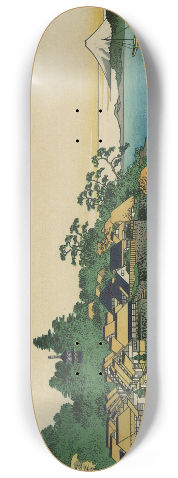 Katsushika Hokusai - Enoshima in Sagami Province 8.25 inch art skate deck