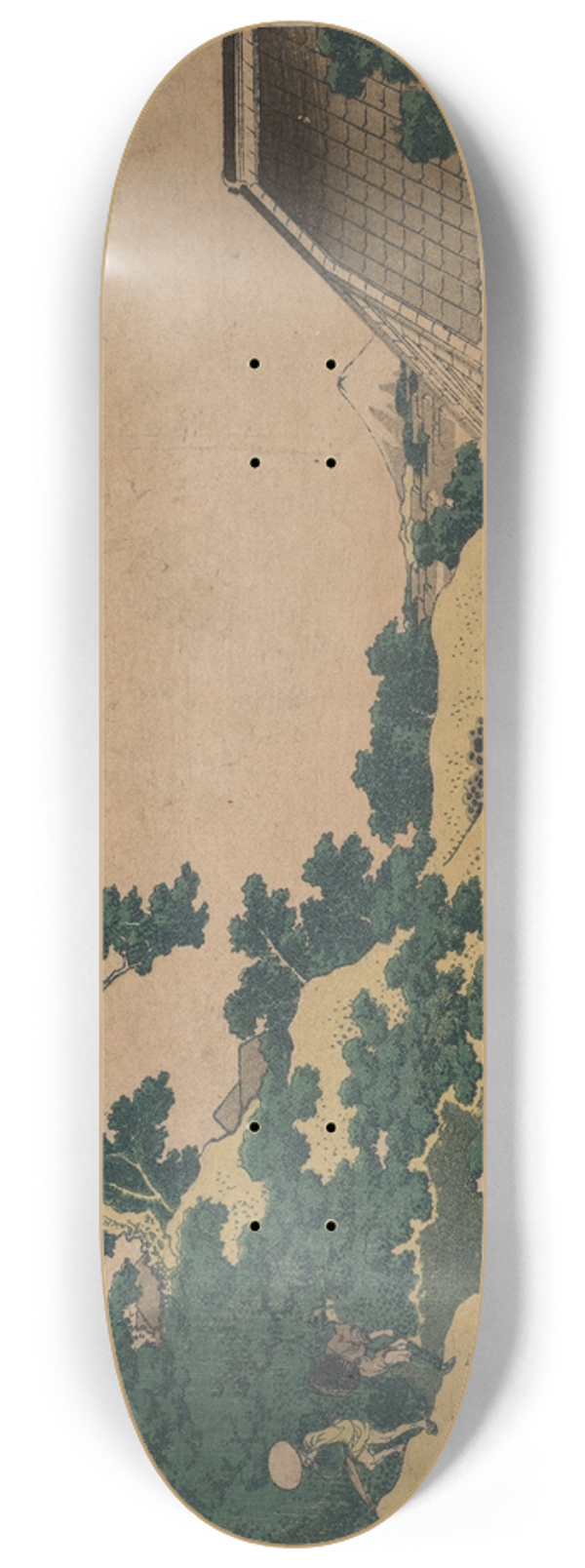 Katsushika Hokusai - Fuji from Surugadai, in Yedo 8.25 inch art skate deck