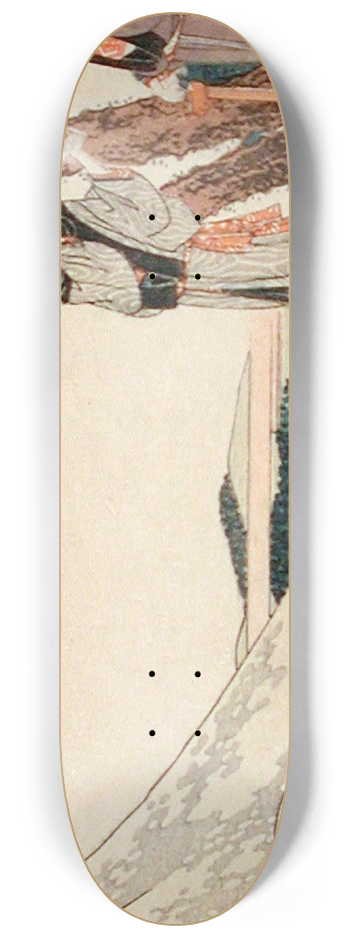 Katsushika Hokusai - Hara. 3 ri and 6 ch to Yoshiwara 8.25 inch art skate deck